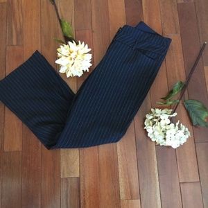 Express Editor Career Pants Black/Gray Pin Stripe